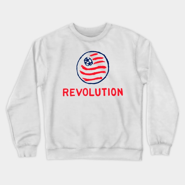 New England Revolutioooon 07 Crewneck Sweatshirt by Very Simple Graph